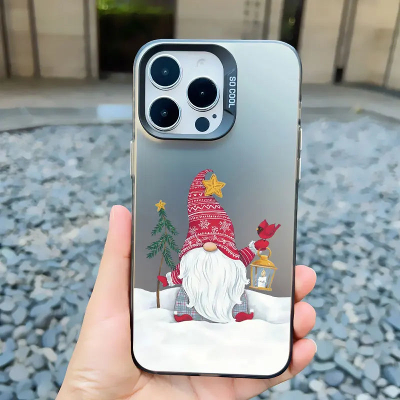 Cute Merry Christmas Santa Claus Phone Case for iPhone 16 15 14 Pro Max 13 12 11 Pro Max Mini 15 14 Plus Shockproof Laser Covers