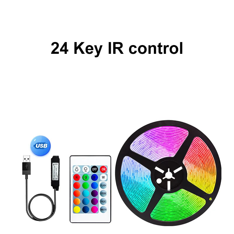 Usb Led Strip 5V 5050 Smart Led Light For Wall Room Bluetooth Wifi Alexa 15 20 Meter Rgb Tape Tv Backlight Led Ribbon Band Luces by Quickfindgoods