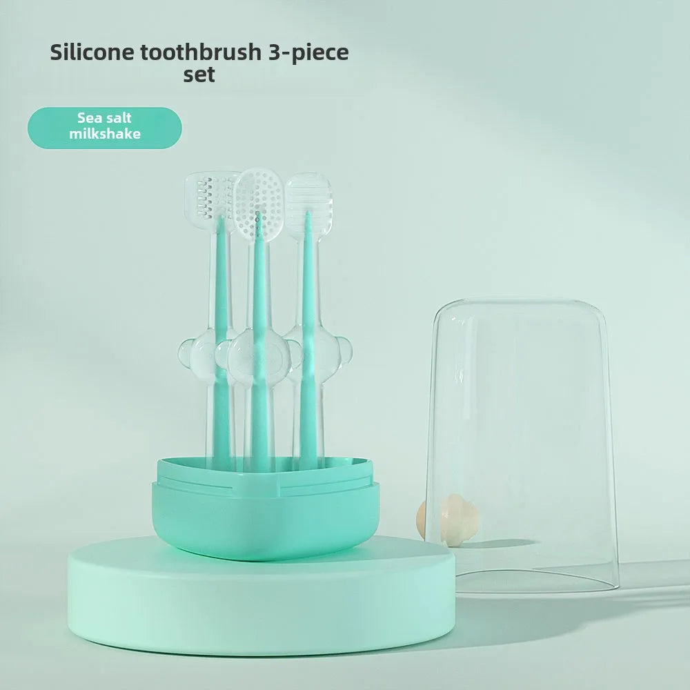 Pet Silicone Toothbrush and Toothpaste Set Teeth Cleaning for Cats and Dogs Pet Teeth Oral Cleaning Pet Products Supplies by Quickfindgoods