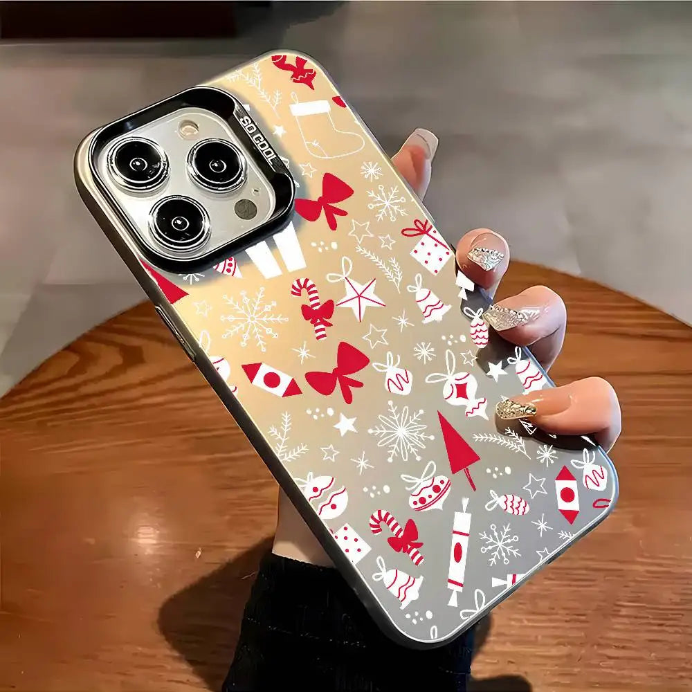 Christmas New Year Phone Case For iPhone 17 16 15 14 13 12 Pro Max Plus Colorful Gradient Soft TPU Back Cover