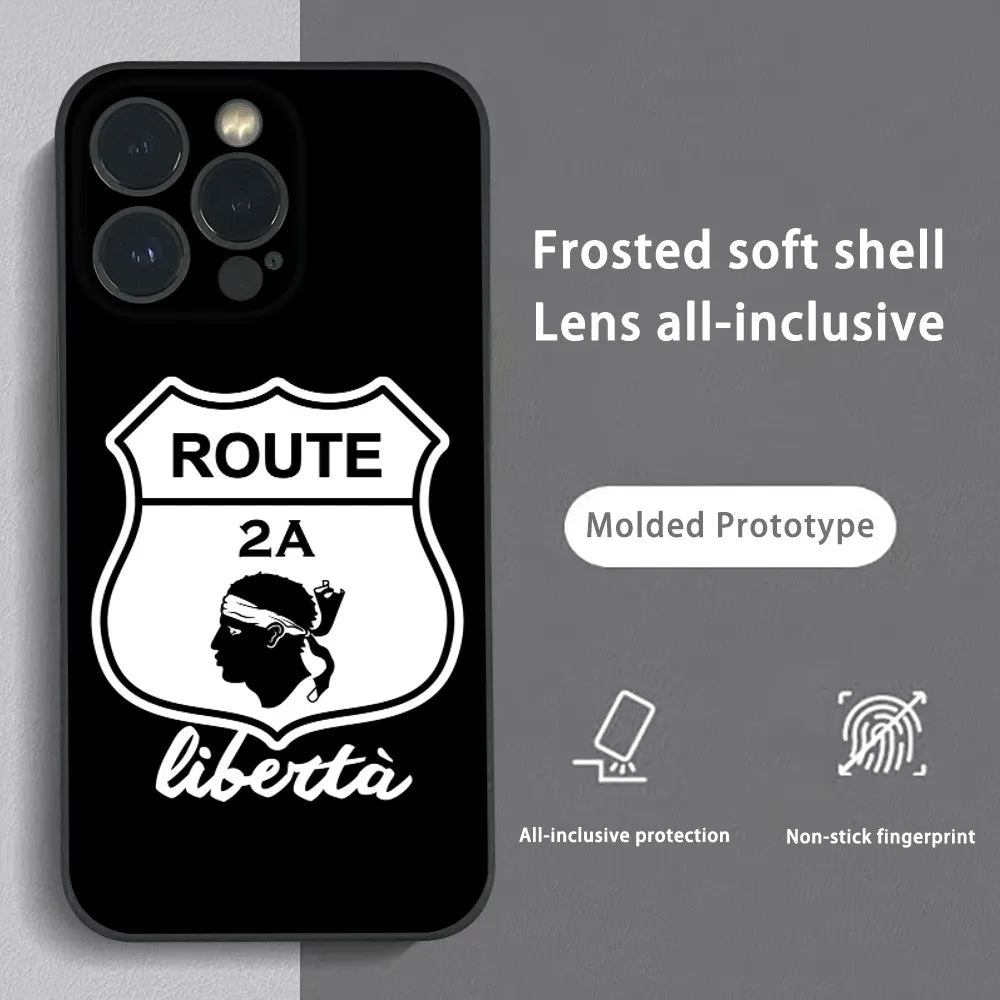 Corse Corsica Phone Case For iPhone 16 15 14 13 Pro Max Plus Mini Frosted Soft Shell Funda Shockproof Cases by Quickfindgoods