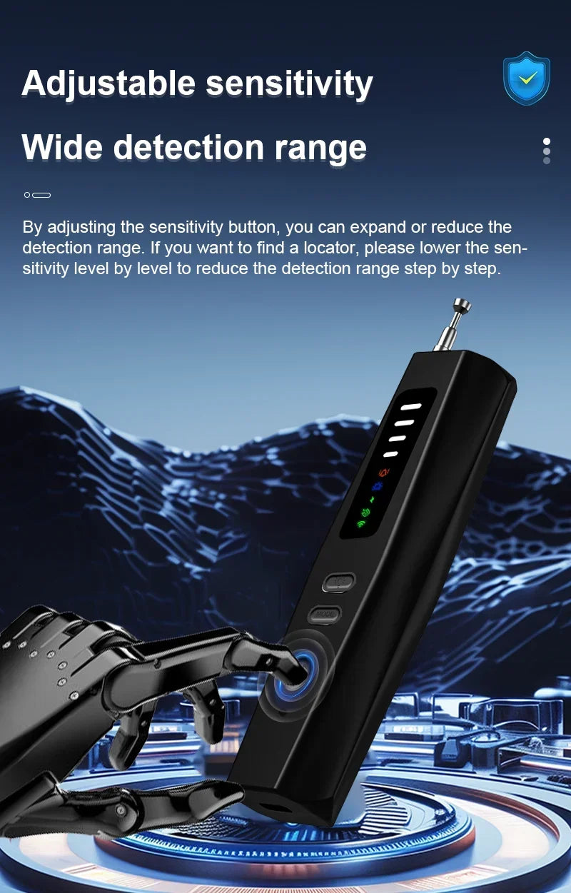 Hidden Camera Detector Anti-Spy Car GPS Tracker Listening Device Bug RF Wireless All Signal Scanner Gadget Security Protection