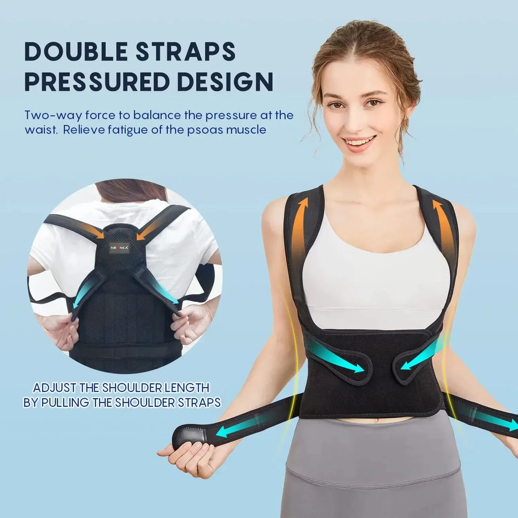 Posture Corrector Back Orthopedic Straps for Men and Women Fully Adjustable Spinal Brace Comfortable Effective Upper Back Brace by Quickfindgoods
