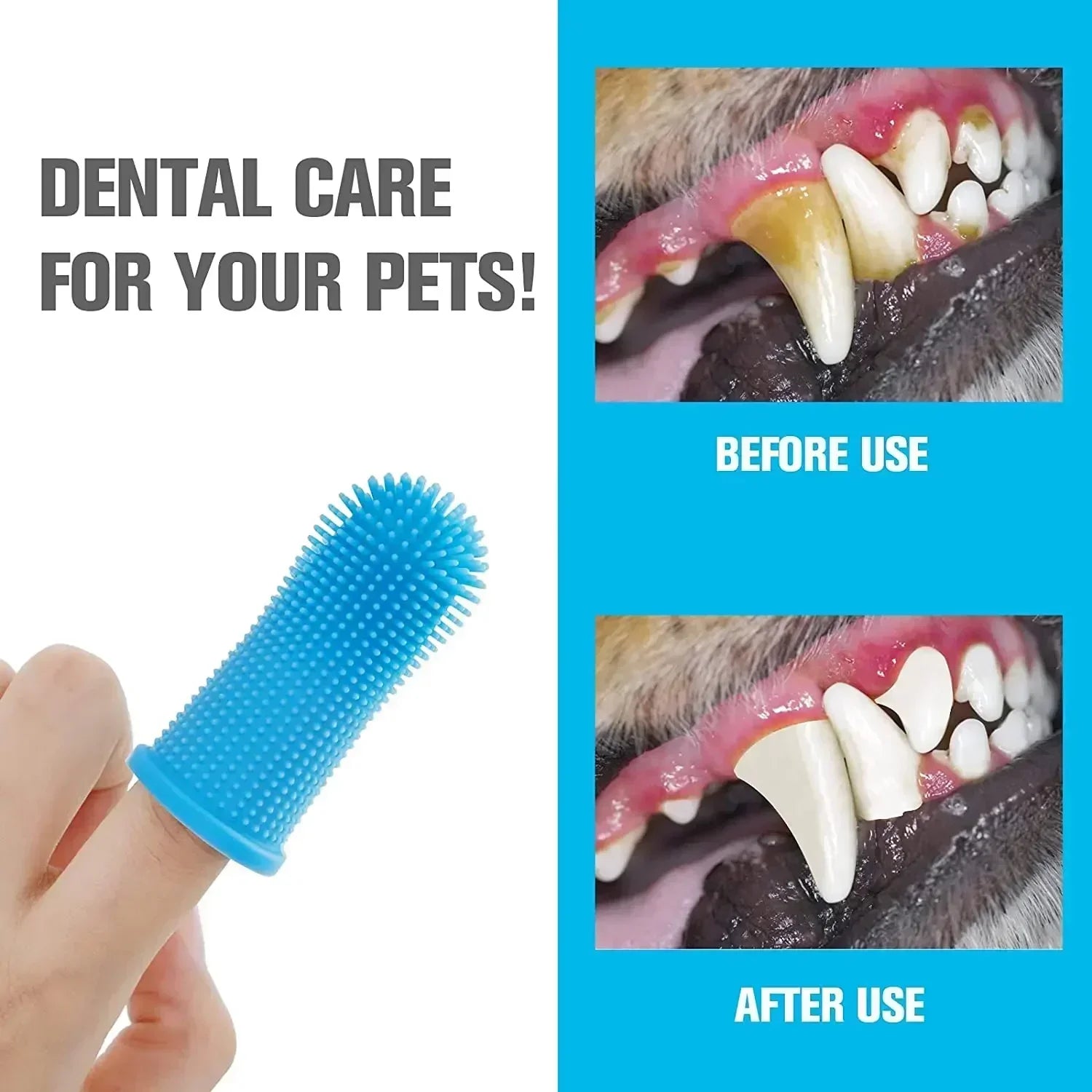 3/1pcs pet finger toothbrush Pet Products cat toothbrush for dog products teeth cleaning for small dogs cats clean teeth Puppy by Quickfindgoods