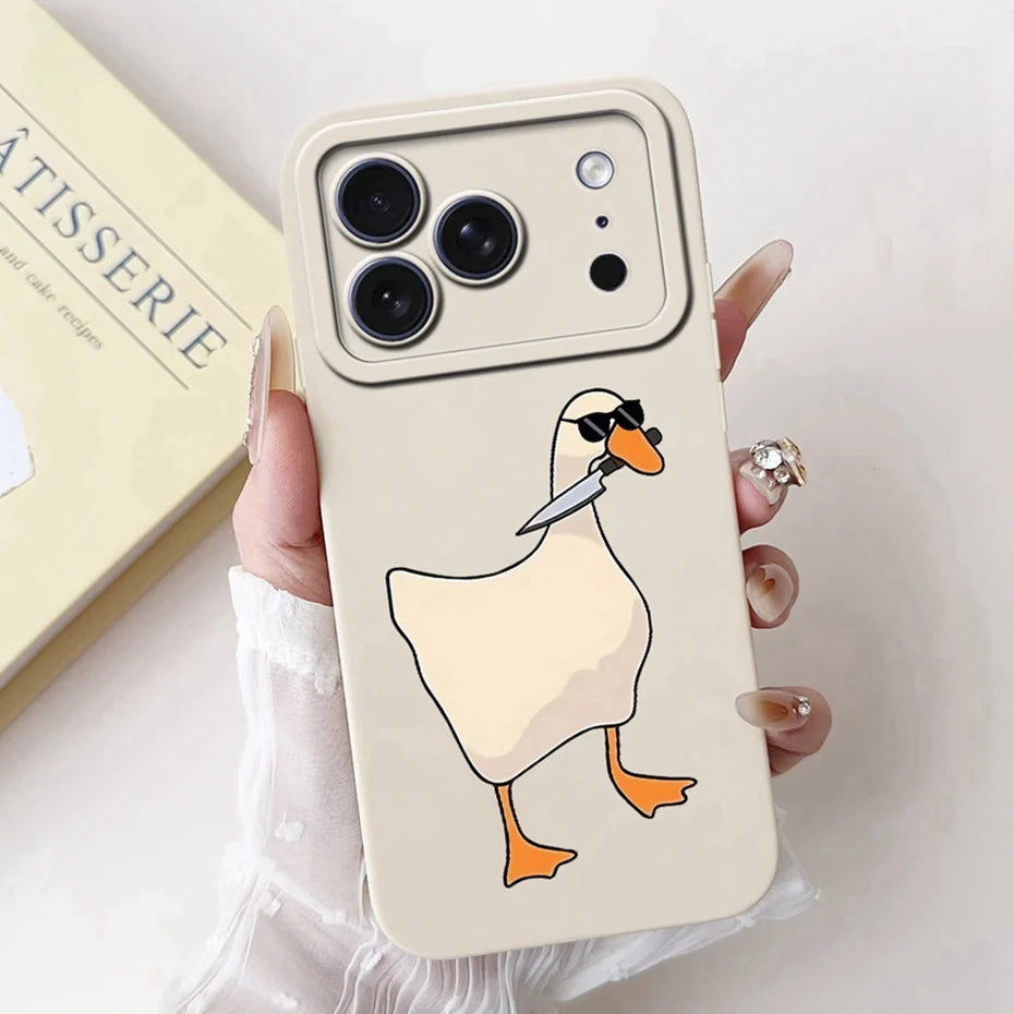 Cute Cartoon Phone Case For iPhone 17 Pro Max 17 Air Soft Silicone Shockproof Cases For iPhone17 17Pro 17Air Covers Bumpers