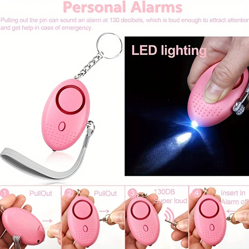 Self Defense Security KeychainSafety Keychain Full Set Set with Personal Alarm Protective Keychain Accessories for Women Girls by Quickfindgoods