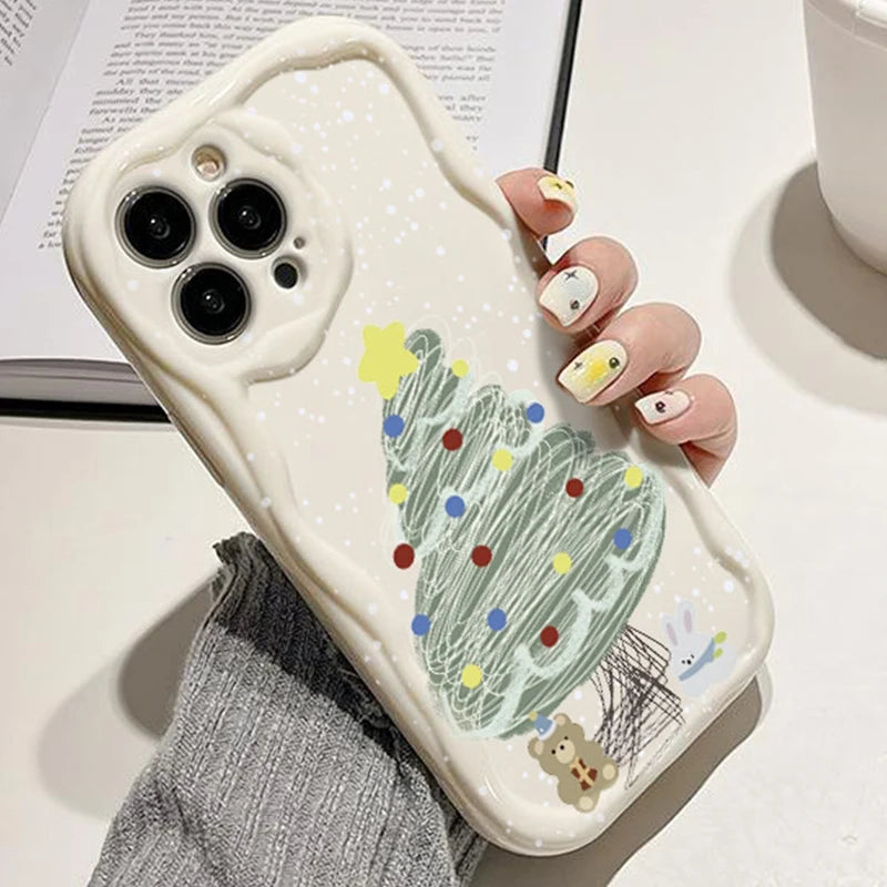 Christmas Tree Phone Case For iPhone 17 Pro Max Cases iPhone 16 11 12 14 13 15 16E 17 Air XS X XR 7 8 Plus Shockproof Soft Cover