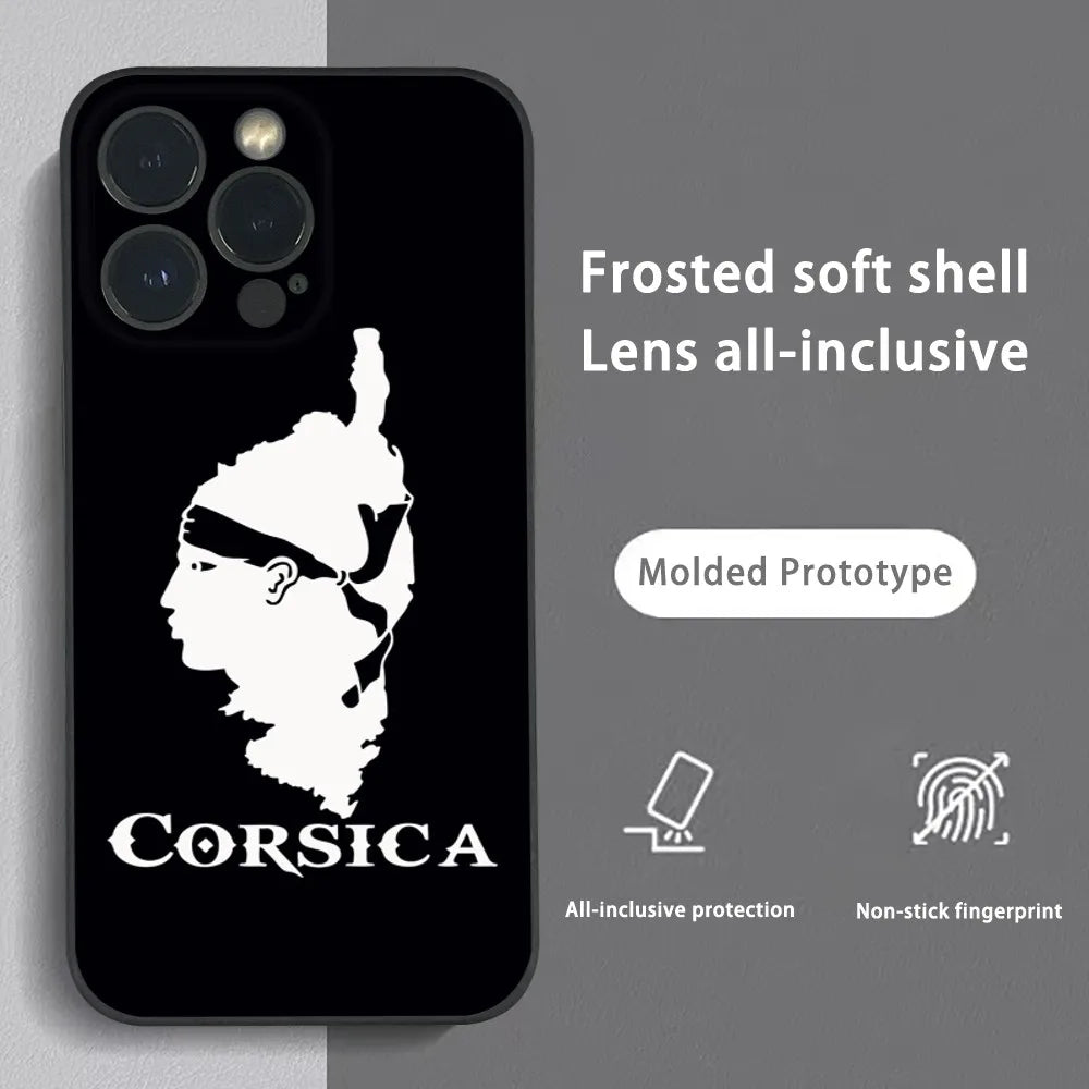 Corse Corsica Phone Case For iPhone 16 15 14 13 Pro Max Plus Mini Frosted Soft Shell Funda Shockproof Cases by Quickfindgoods