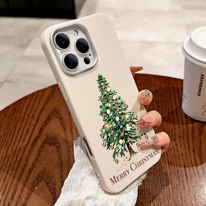 Christmas Tree Cartoon Cute Phone Case For iPhone 11 Cases iPhone 13 12 14 15 16 Pro Max 7 8 Plus X XS XR SE2 Shockproof Cover