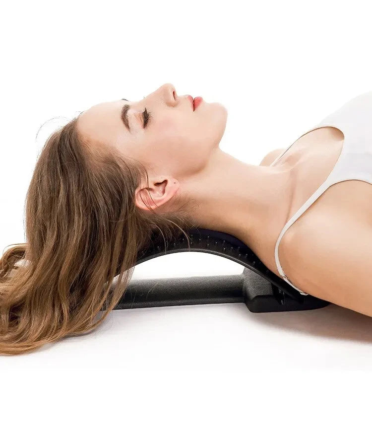 Multi-Level Back & Neck Stretcher - Adjustable Lumbar Support for Deep Stretch, Yoga-like Flexibility by Quickfindgoods