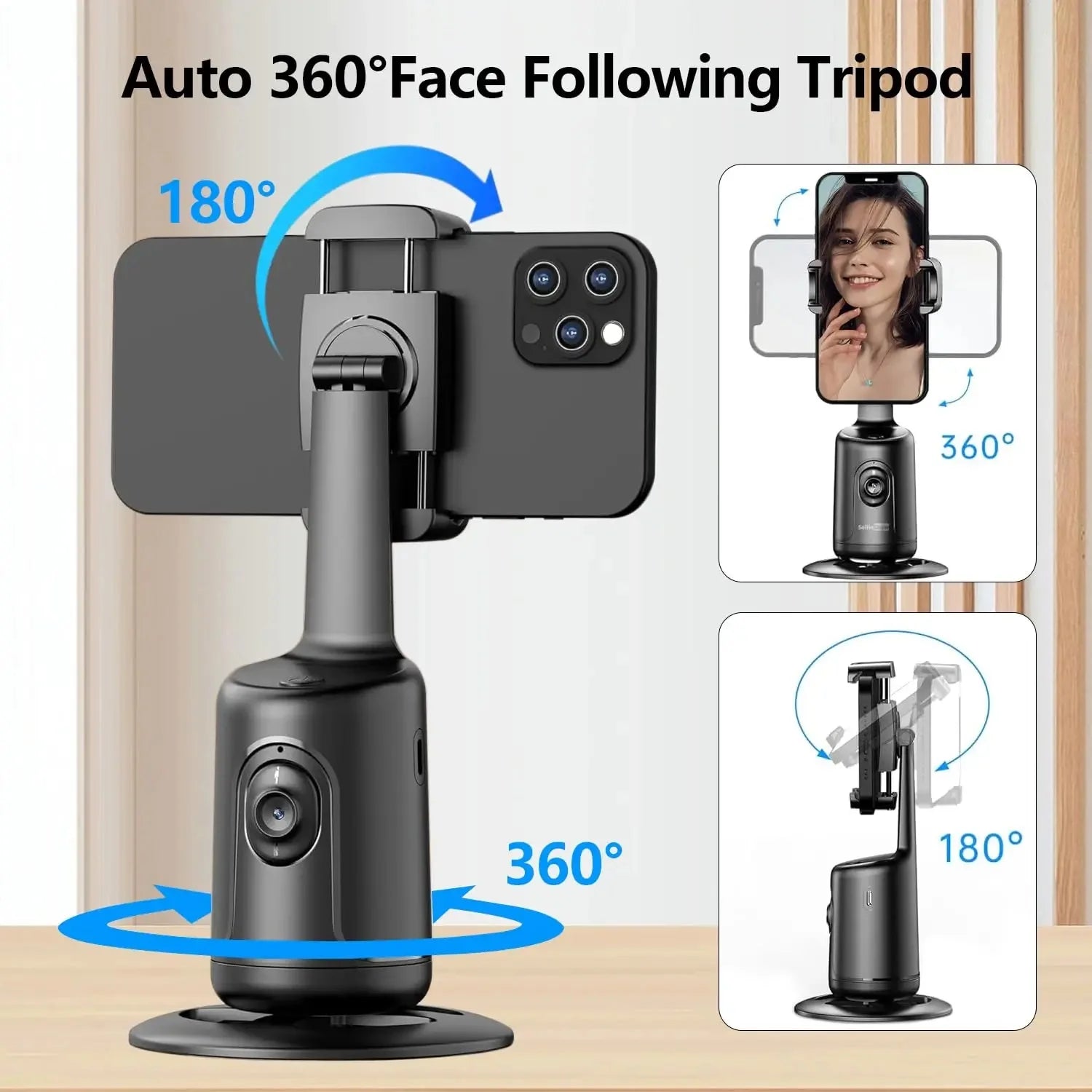 Auto Face Tracking Phone Holder 360° Rotation Motion
