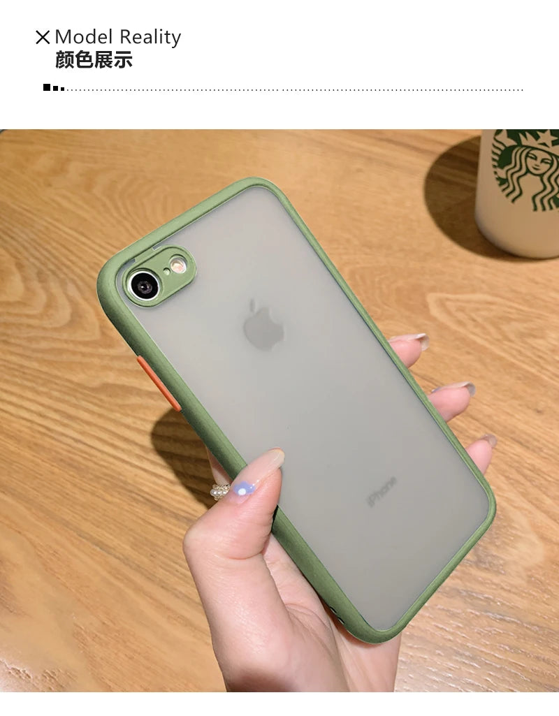 The New Anti-drop 2 in 1 Case For iphone SE 2020 Phone Case for iphone 7 8 SE2 2020 2022 Frosted Fine Pore Skin Protection Cases by Quickfindgoods