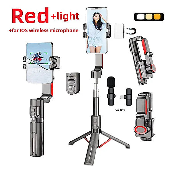 FANGTUOSI AI face tracking Tripod for Smartphone Stabilizer 360 Auto Rotation Follow with Remote Selfie tripod