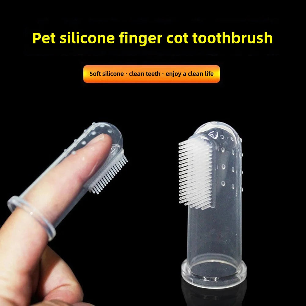 Pet Silicone Finger Cots Toothbrush Cats Dogs Brushing Finger Cots Pet Teeth Oral Cleaning Products In Addition Perros by Quickfindgoods