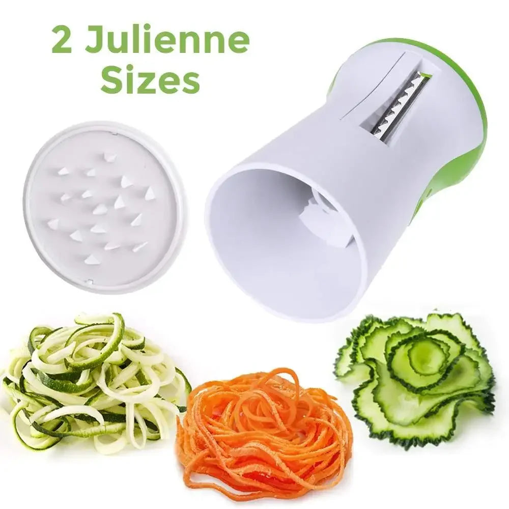 LMETJMA Heavy Duty Spiralizer Vegetable Slicer Vegetable Spiral Slicer Cutter Zucchini Pasta Noodle Spaghetti Maker KC0335 by Quickfindgoods