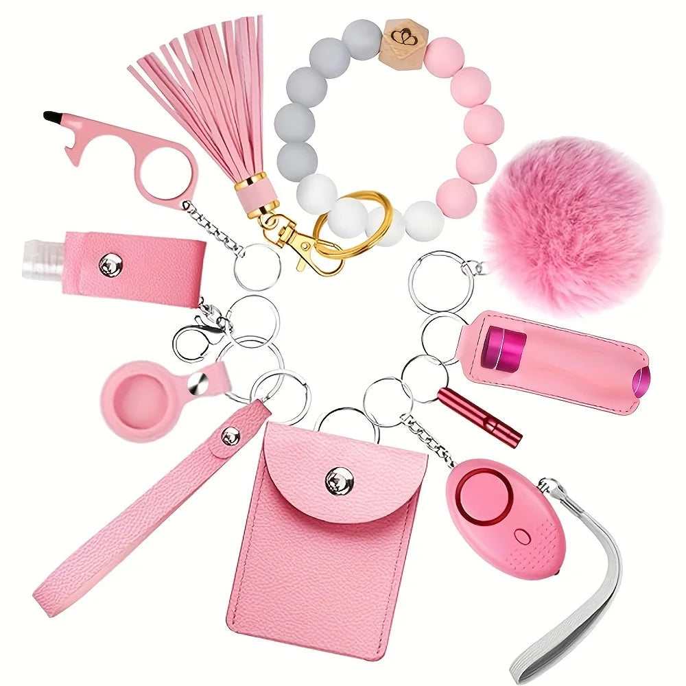 Self Defense Security KeychainSafety Keychain Full Set Set with Personal Alarm Protective Keychain Accessories for Women Girls by Quickfindgoods