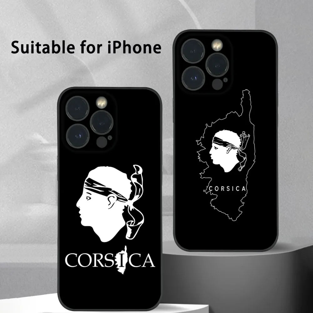 Corse Corsica Phone Case For iPhone 16 15 14 13 Pro Max Plus Mini Frosted Soft Shell Funda Shockproof Cases by Quickfindgoods