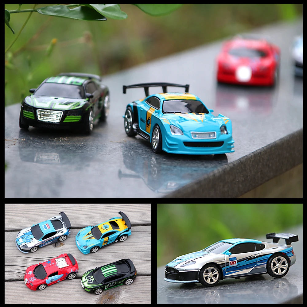 1:58 Remote Control MINI RC Car Battery Operated Racing Car PVC Cans Pack Machine Drift-Buggy Bluetooth radio Controlled Toy Kid