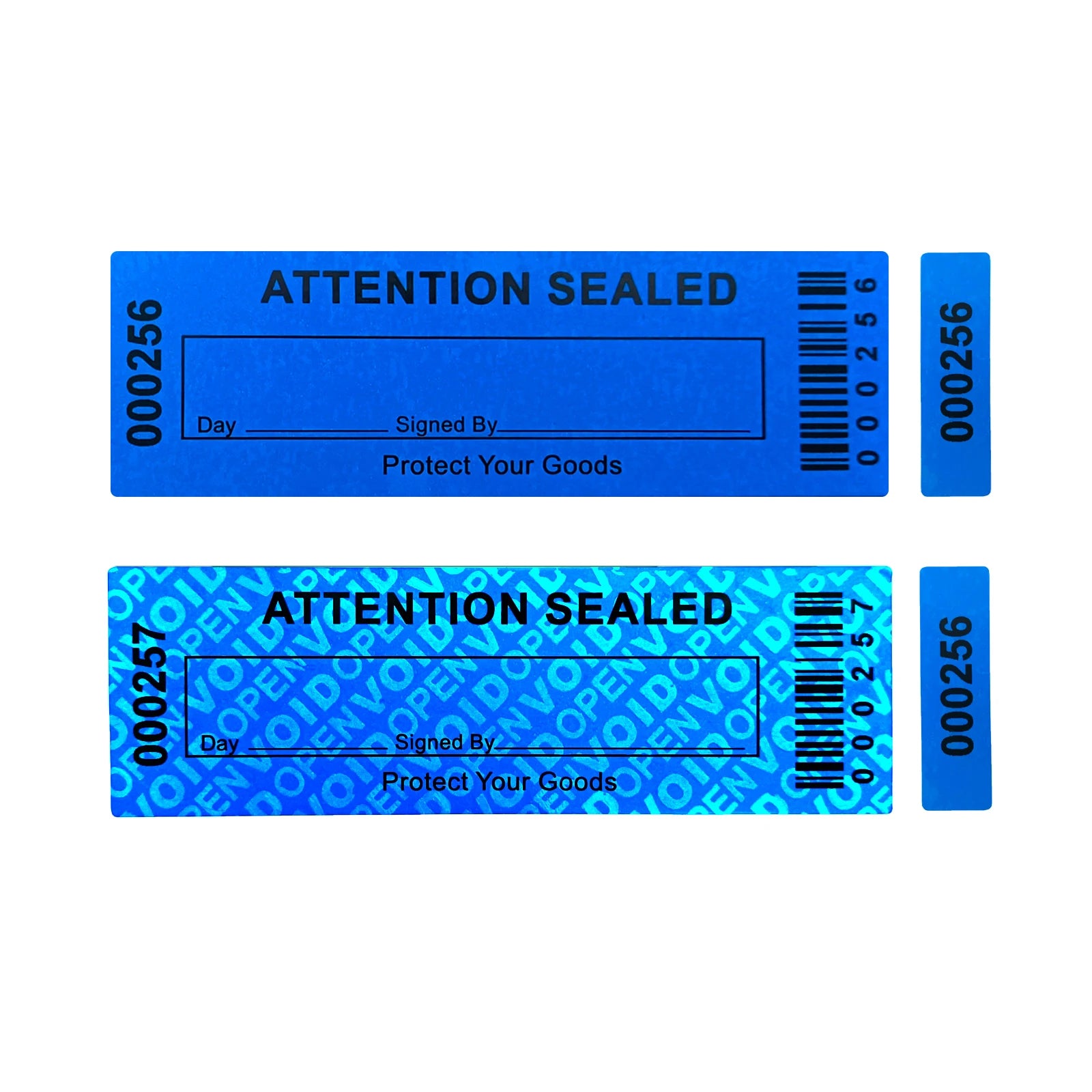 Tamper Proof Security Warranty Labels/ Stickers/ Seals for Reusable Package or Expensive Surface with Serial Numbers by Quickfindgoods