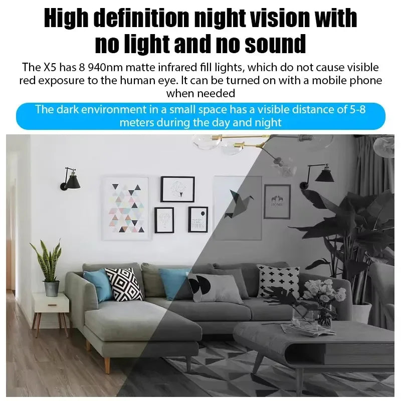 Mini X5 Camera Wireless 1080P Surveillance Security Video Cam Night Vision Motion Detect Camcorder Mini Cam Monitor Smart Home by Quickfindgoods