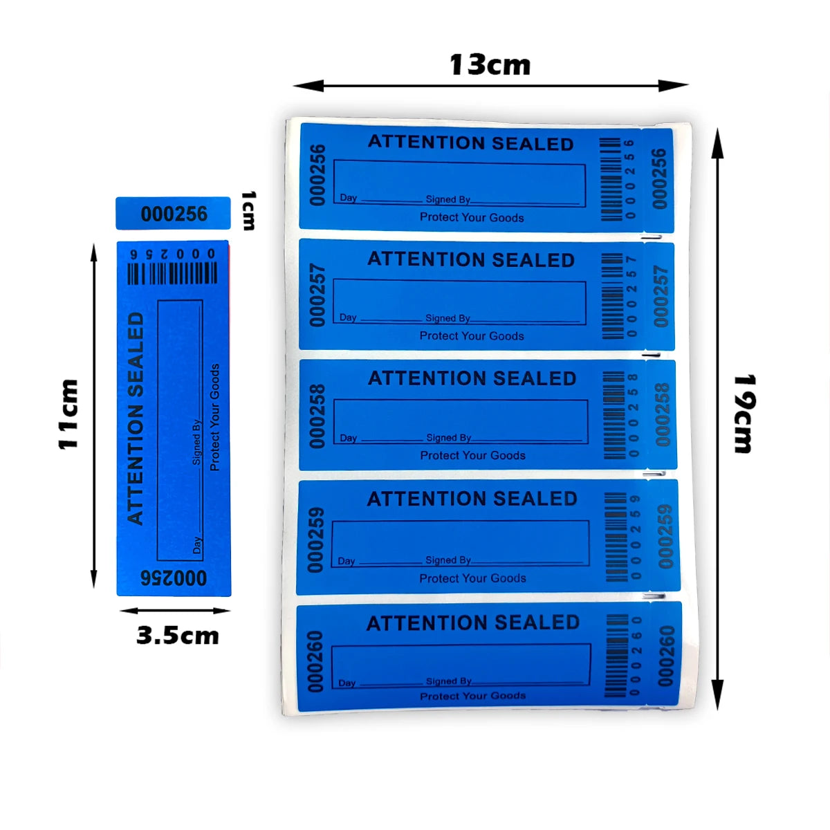 Tamper Proof Security Warranty Labels/ Stickers/ Seals for Reusable Package or Expensive Surface with Serial Numbers by Quickfindgoods