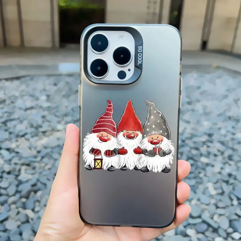 Cute Merry Christmas Santa Claus Phone Case for iPhone 16 15 14 Pro Max 13 12 11 Pro Max Mini 15 14 Plus Shockproof Laser Covers