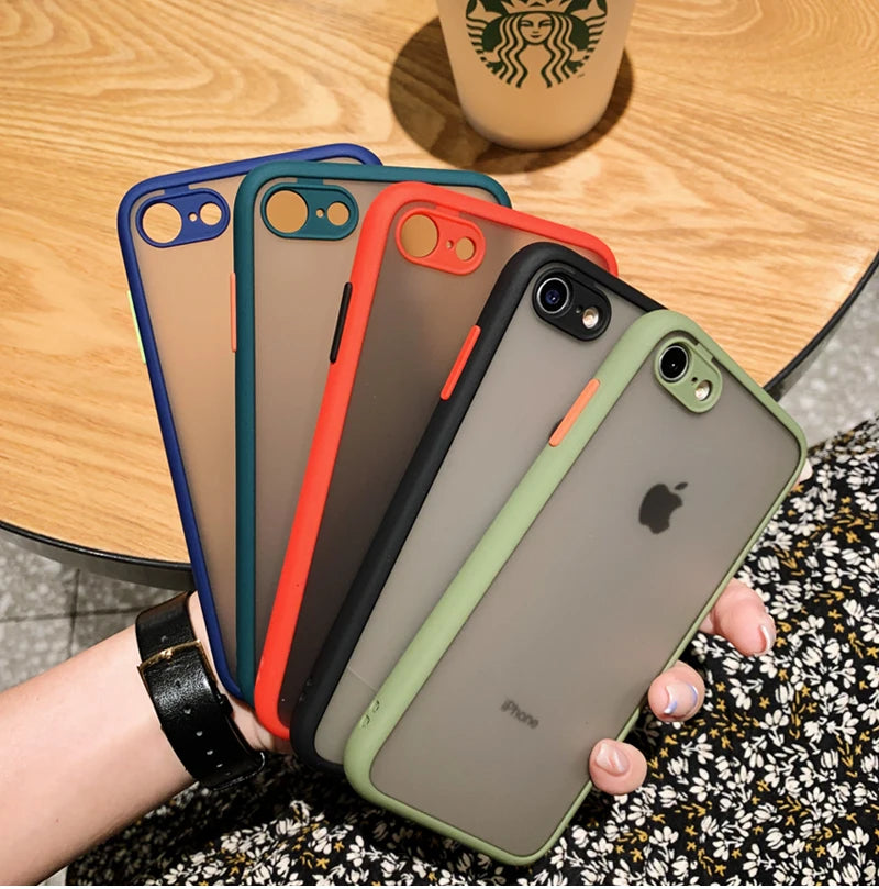 The New Anti-drop 2 in 1 Case For iphone SE 2020 Phone Case for iphone 7 8 SE2 2020 2022 Frosted Fine Pore Skin Protection Cases by Quickfindgoods