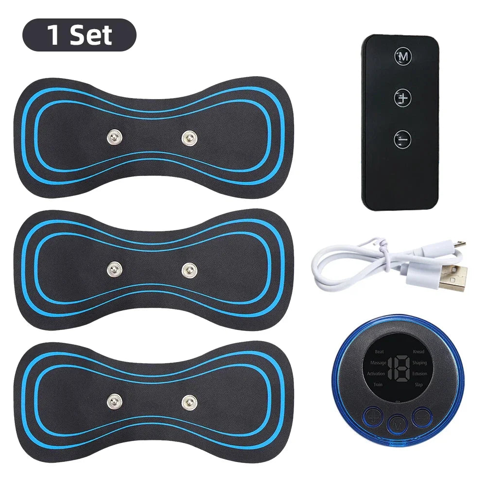 Electric Neck Massager EMS Muscle Massage Stimulator Low Frequency Instrument Back Cervical Calf Patches Pain Joints Mini Device by Quickfindgoods