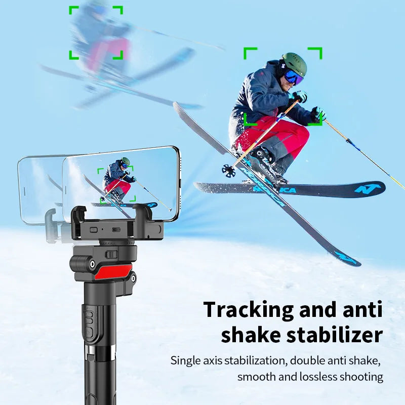 FANGTUOSI AI face tracking Tripod for Smartphone Stabilizer 360 Auto Rotation Follow with Remote Selfie tripod