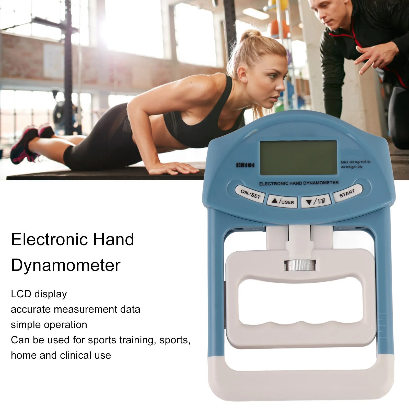 Electronic Hand Dynamometer LCD Display for Athletic Training by Quickfindgoods