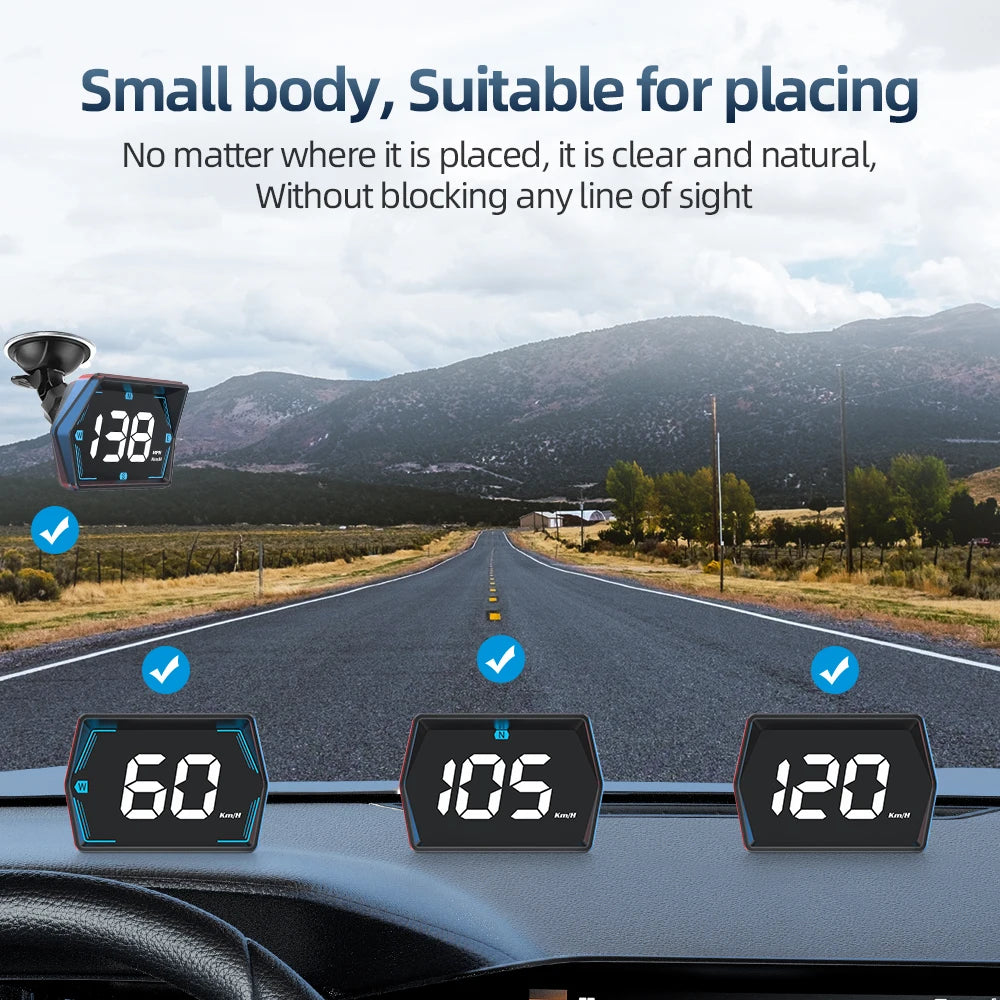 G20 GPS Car Digital Speedometer HUD Head-Up Display Eletronics Speed Alarm Gadgets Inteligentes compass USB Plug For All Cars by Quickfindgoods