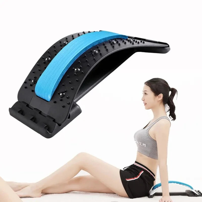 Multi-Level Back & Neck Stretcher - Adjustable Lumbar Support for Deep Stretch, Yoga-like Flexibility by Quickfindgoods