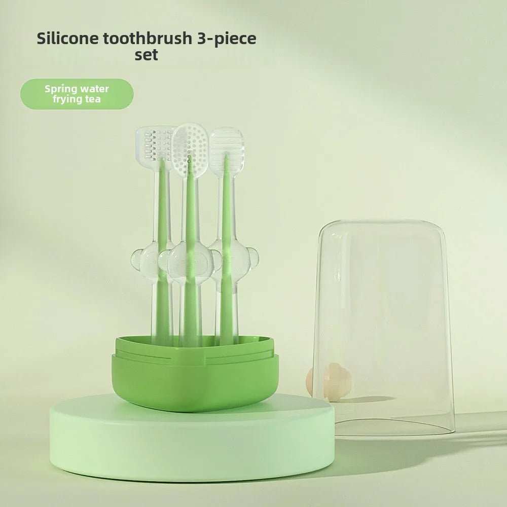 Pet Silicone Toothbrush and Toothpaste Set Teeth Cleaning for Cats and Dogs Pet Teeth Oral Cleaning Pet Products Supplies by Quickfindgoods
